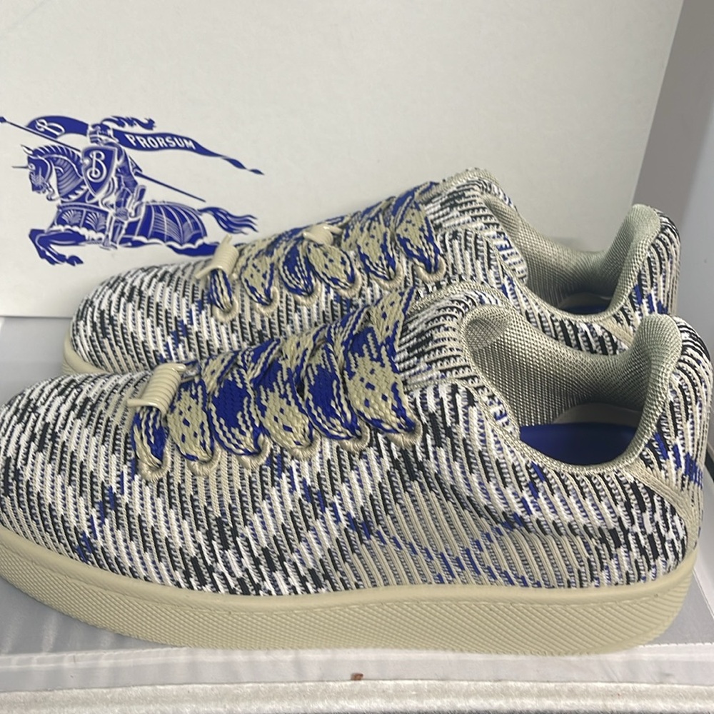 Brand new Burberry Box Check Knit Low-Top Sneakers 43 - Picture 12 of 13